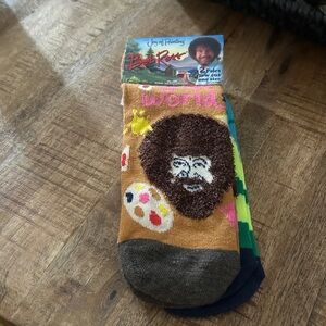Bob Ross Themed Socks